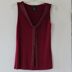 NWOT. Design 365 Sleeveless with Shiny Beads Lady Top.